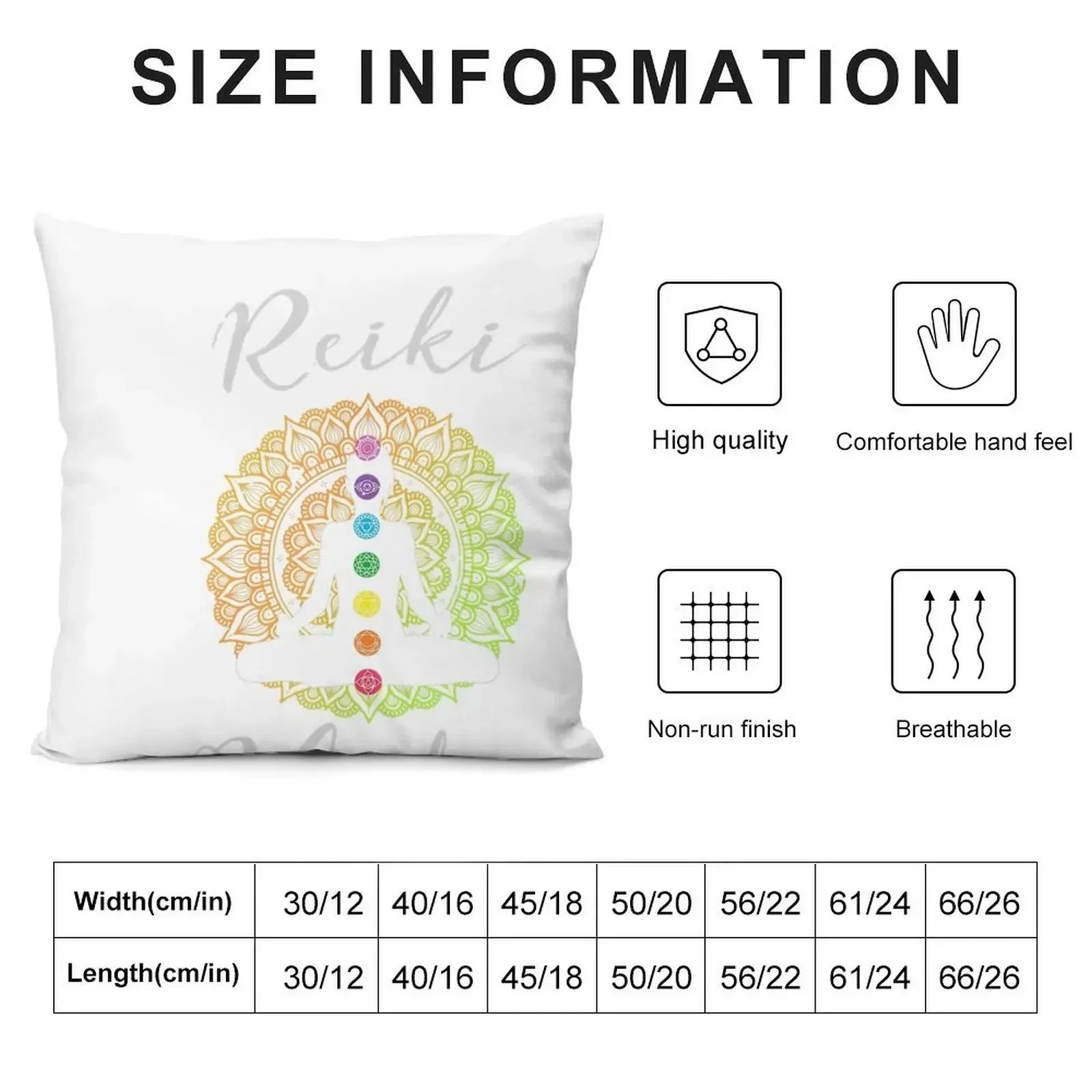 Reiki Master Spiritual Healing Chakra Qi Throw Pillow Cushion Cover Set luxury decor Cushions Cover Sofa Cushions Cover pillow