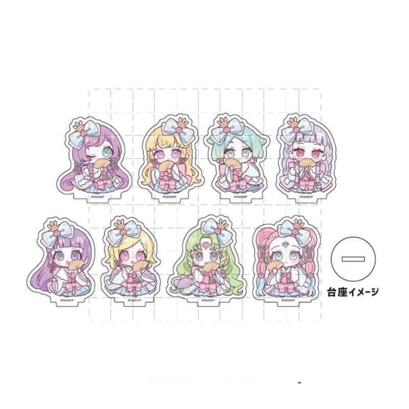 Game Yumekawa Yui Shiratama Mikan Acrylic Stand Doll Anime Manaka Laala Minami Mirei Mini Figure Model Plate Cosplay Toy Gift