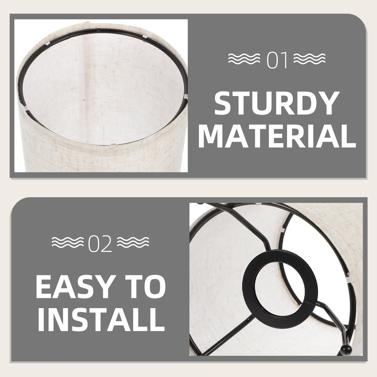 

Replacement Linen Lampshade Cylinder Shape Suitable for Table Lamp Floor Light Part E27 Fabric Drum Lamp Shade Modern Light