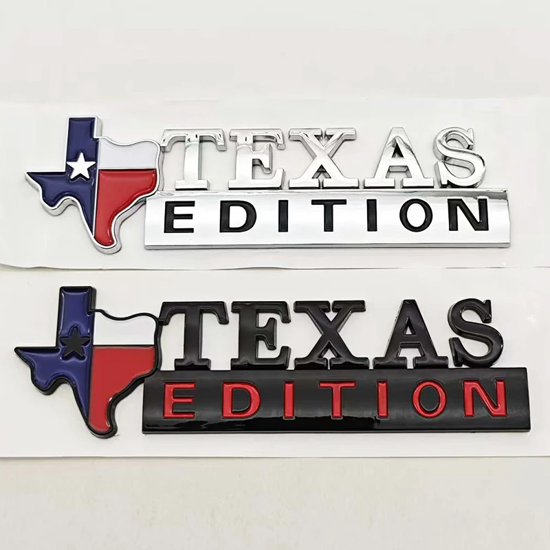 Edição texas logotipo emblema abs carro emblema tronco adesivo para ford jeep chevrolet ram gmc dodge cadillac lincoln tesla acessórios