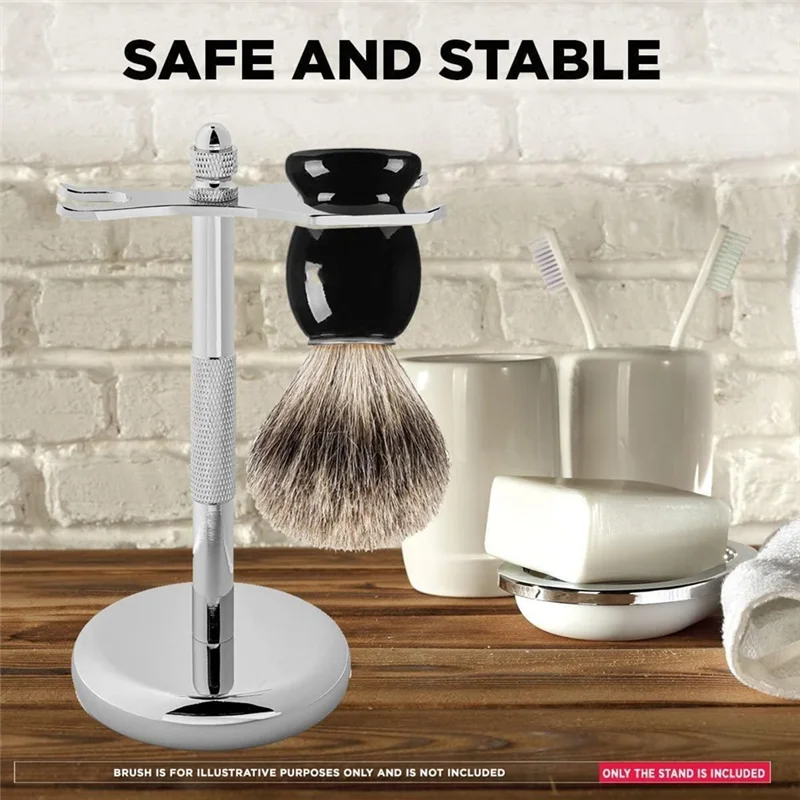 

HRBAJ-подставка для безопасных бритв с держателем для кистей, сверхмощный металлический держатель для бритья для мужчин, подходит для кистей и всех видов бритв