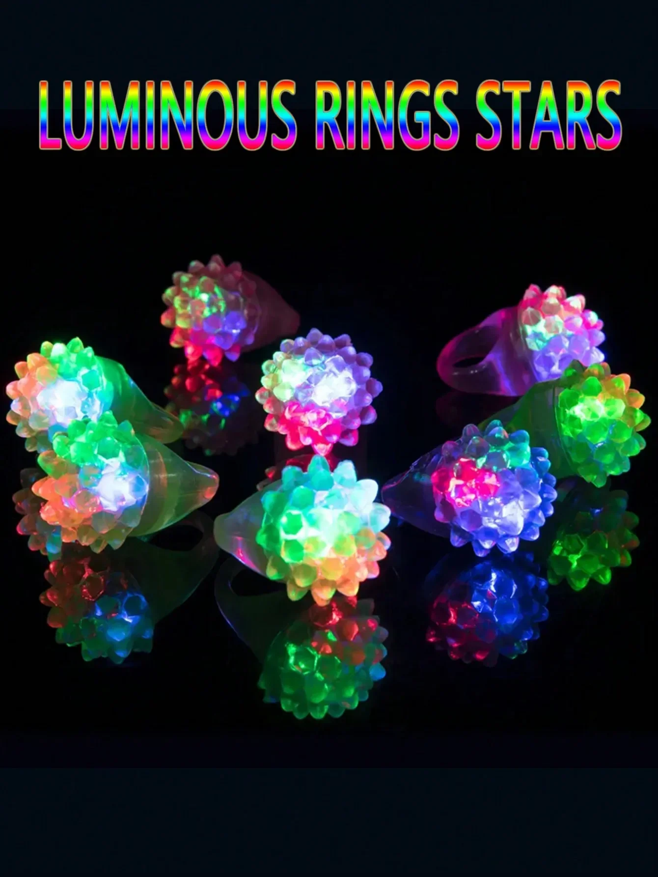 10/5PCS Glowing Rings LED Light Up Party Favor Toys Flash Led Lights Glow in The Dark Wedding Halloween Christmas Party Supplies