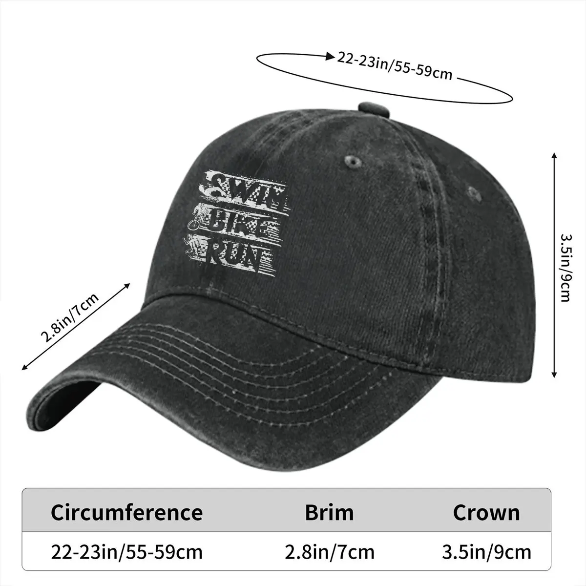 Swim Bike Run Triathlete Baseball Cap Men Hats Women Visor Protection Snapback Swim Caps