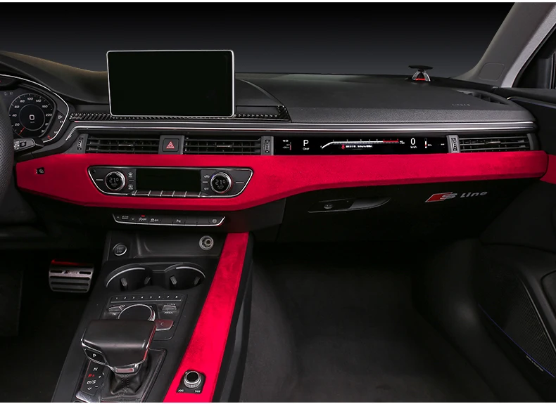 Für LHD Audi A4L B9 Limousine A4 Allroad Avant S4 A5 S5 2017 2018 2019 2020 2021 2022 2023 2024 Wildleder Leder Overlays Innen Trim – Detail 7