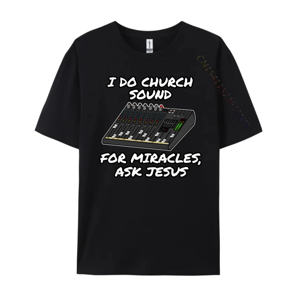 أنا أفعل صوت الكنيسة للمعاجز اسأل يسوع الصوت التكنولوجيا الرجال تي شيرت جودة عالية خمر