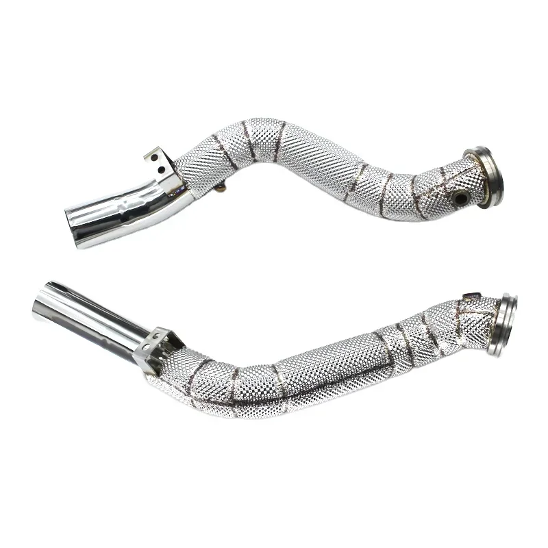 Section High flow Pipes Exhaust Pipes branch downpipe Exhaust Pipe with for Maserati Ghibli 3.0T 2014-2016