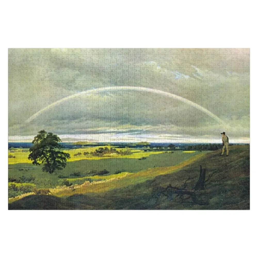 Landscape on Rugen with Rainbow 1830 Caspar David Friedrich, Landscape On Rügen With Rainbow, painting Jigsaw Puzzle