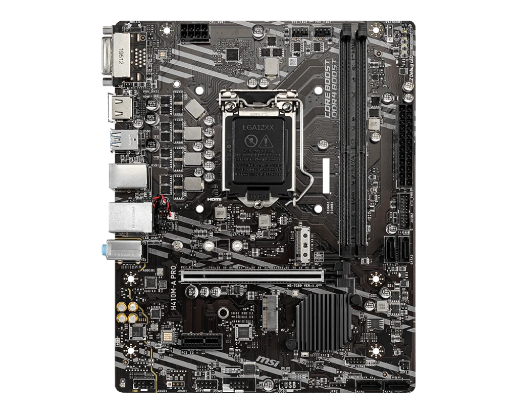 MSI H410M-A PRO Motherboard LGA 1200 Intel H510 support 10700F 10400F 10100 G6400 10900F 10600 cpu DDR4 64G M.2 SATA SSD m-ATX