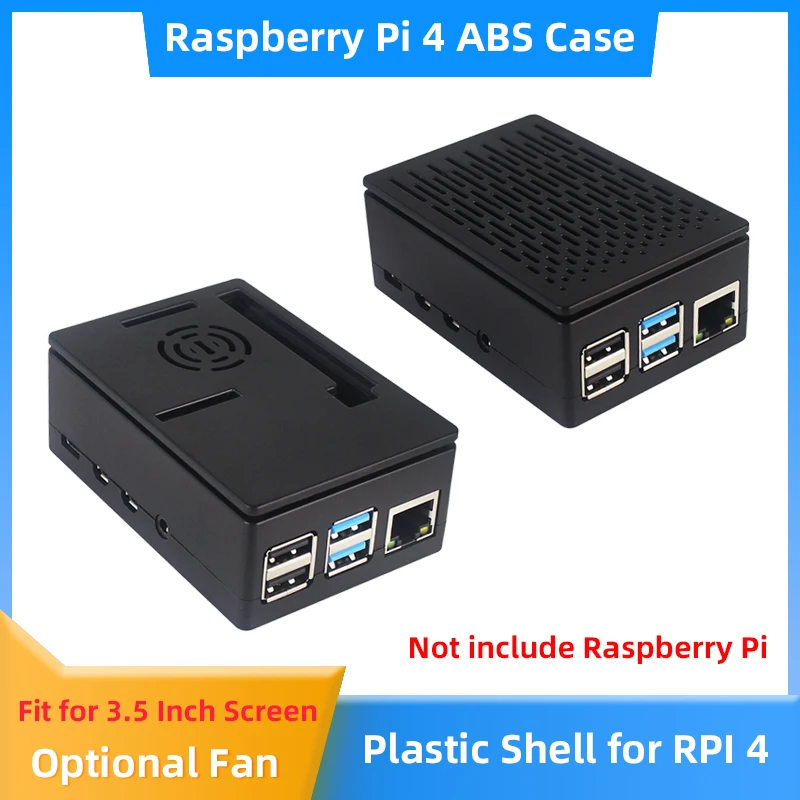 Raspberry Pi 4 etui z ABS plastikowa powłoka kompatybilny dla 3-5 Cal ekran dotykowy opcjonalny wentylator chłodzący dla RPI 4 Pi4 Model B