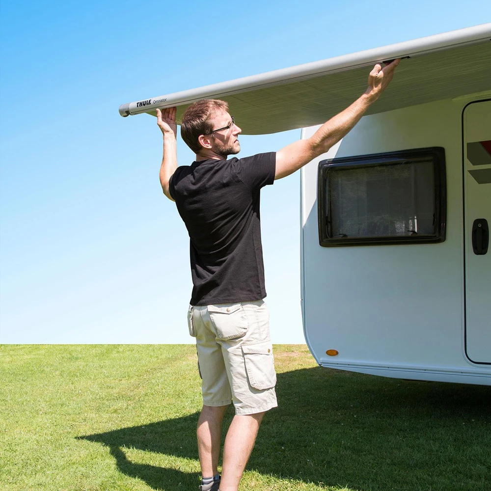 

RV Aluminum Alloy Awning European Trailer No Punching Bag Awning Tuole RV Tent