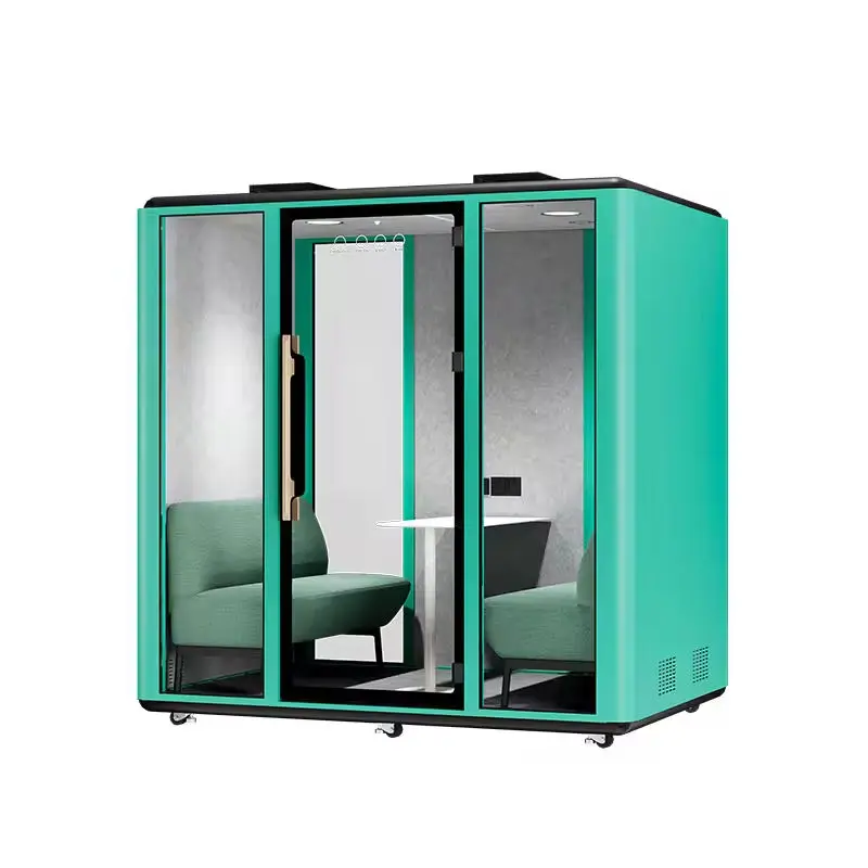 Acoustic Silent Meeting Pod Soundproof 4 Person Booth for Coworking Space Meeting Room