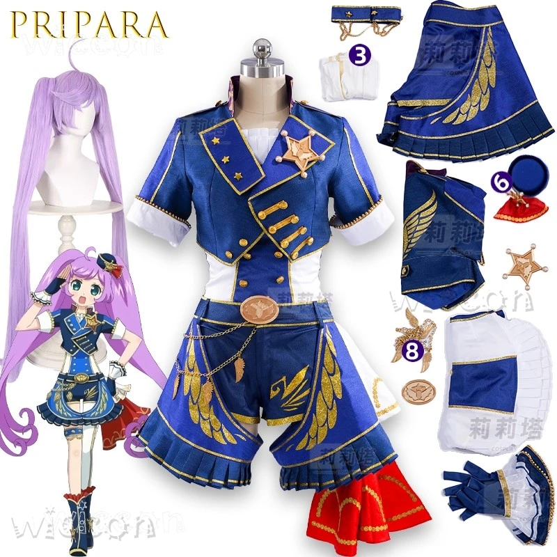 

BManaka Laala аниме Pripara косплей костюм Лолита Мака Лаала синяя полицейская форма для девочекdisfraz аниме deguisement