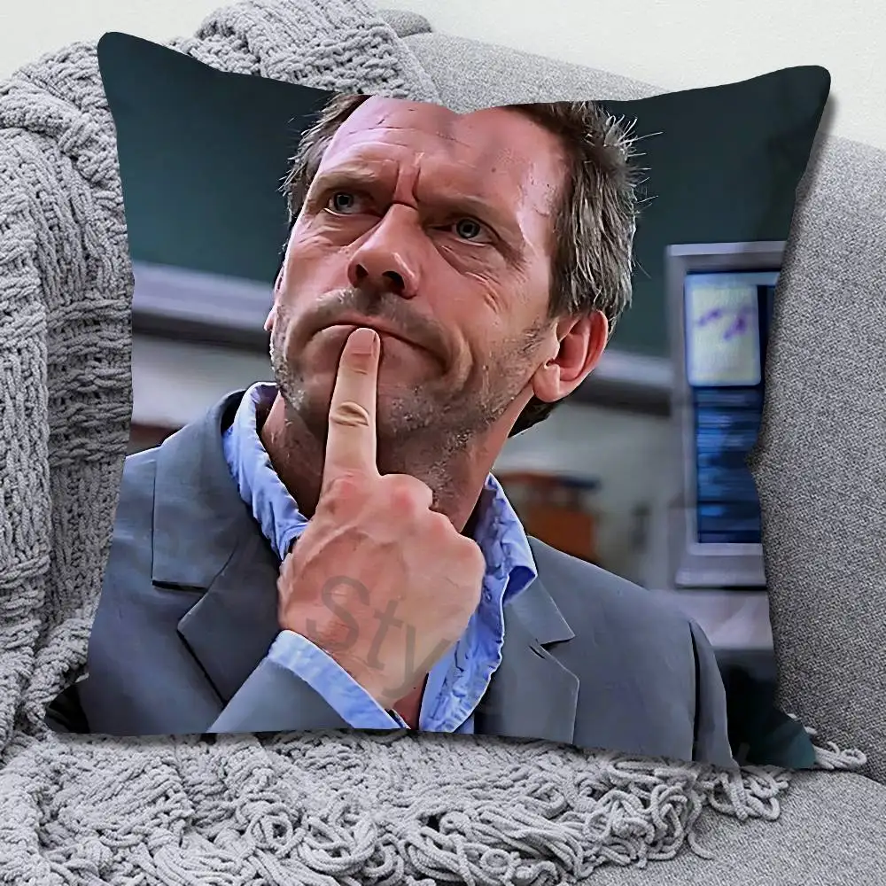 TV H-House MD Meme Anime Celebrity Merchandise All-Match Printed Pillow Case Sofa Car Office Room Decoration Protector