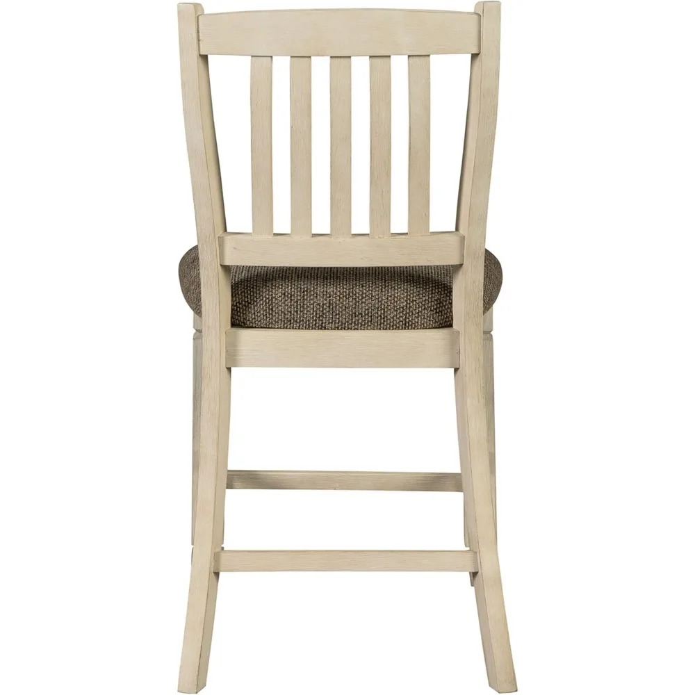 Bolanburg-Farmhouse Barstool, 2 Contagem Altura Contador, Antique Branco, 24"