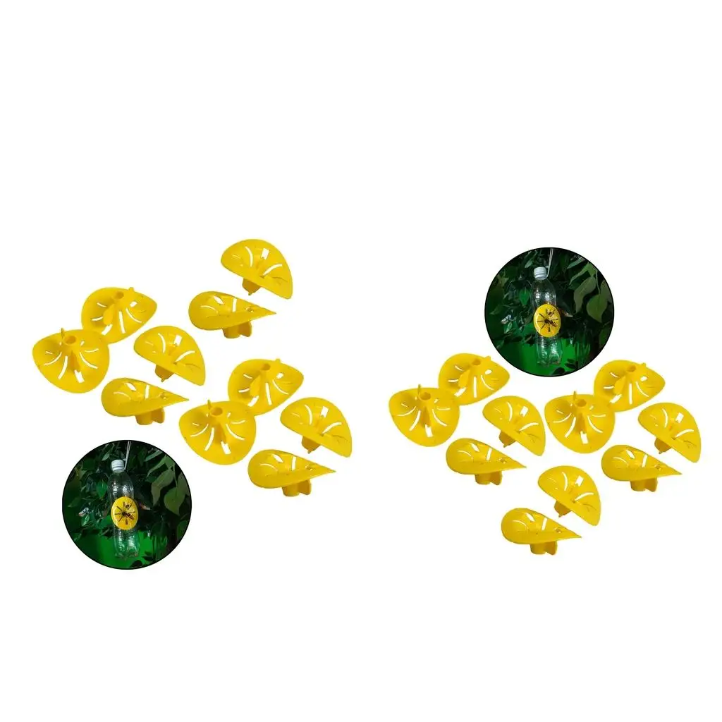 2x 10 Pieces Bee Catcher Flower Shaped Garden Home Mini Flying Wasp Trap