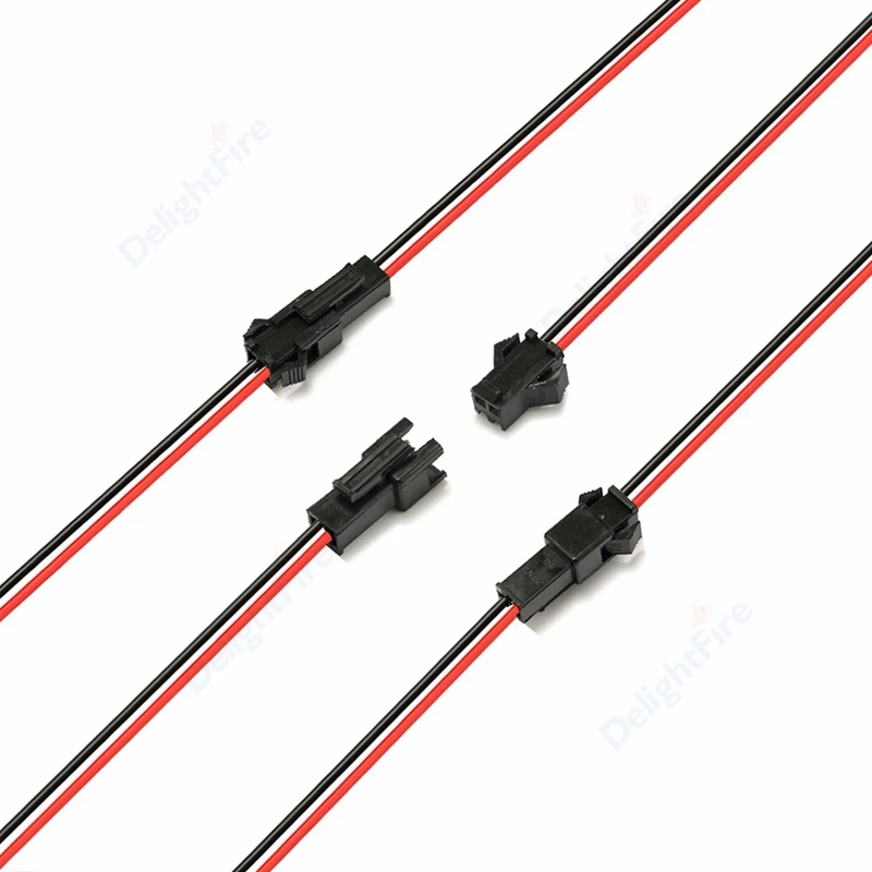2/3/4pin SM JST Female Male LED Connector Extension Cable 60cm 5V 12V Electric Wire For WS2812B Pixel RGB LED Rigid Strip Light