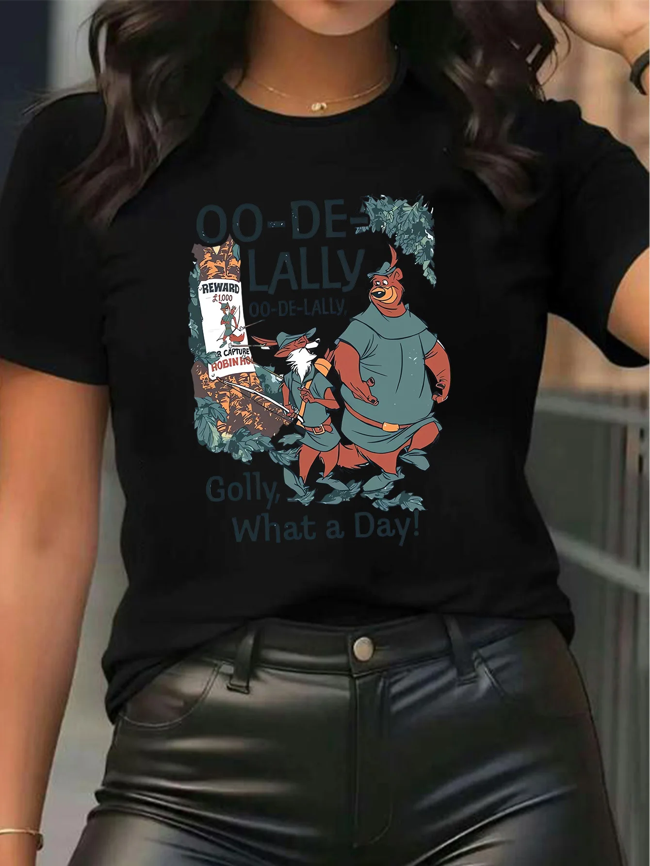 

Футболка Disney Lover Robin Hood, новая модель, унисекс, оверсайз, одежда на все случаи жизни, стильная одежда, хлопковая уличная одежда, футболка для пар