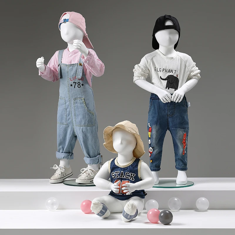 Children's Mannequin Male and Female Body Children's Clothing Store Model Display Stand Dummy Doll Stand