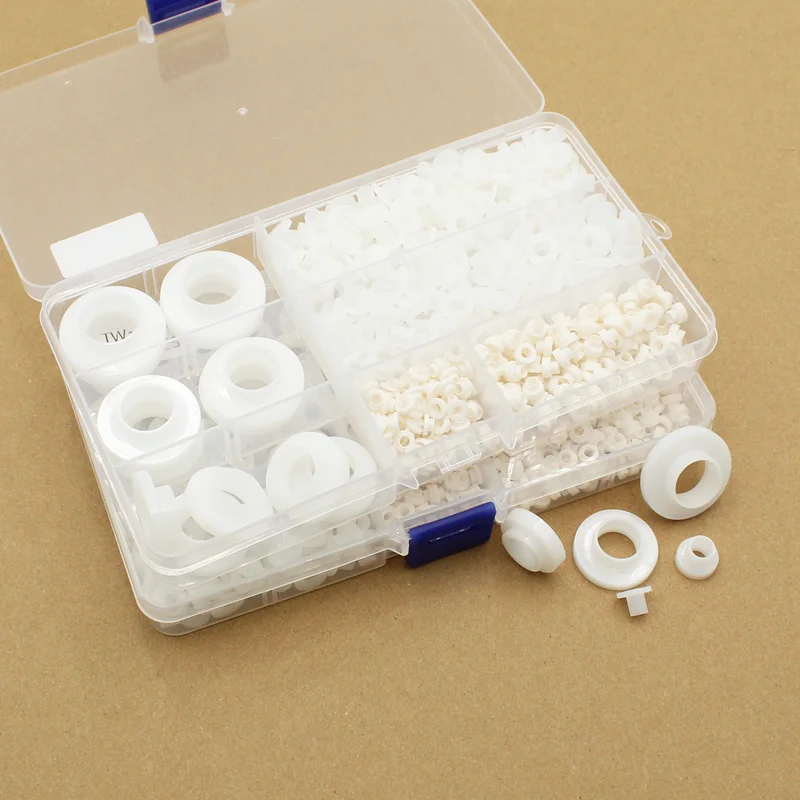 Weiße, schwarze T-Typ-Nylon-Stufen-Unterlegscheibe/konkav-konvexe Gewindebuchse, isolierende Pellets, TW3, TW6-TW16, Transistoren, Kornabstandshalter – Detail 3
