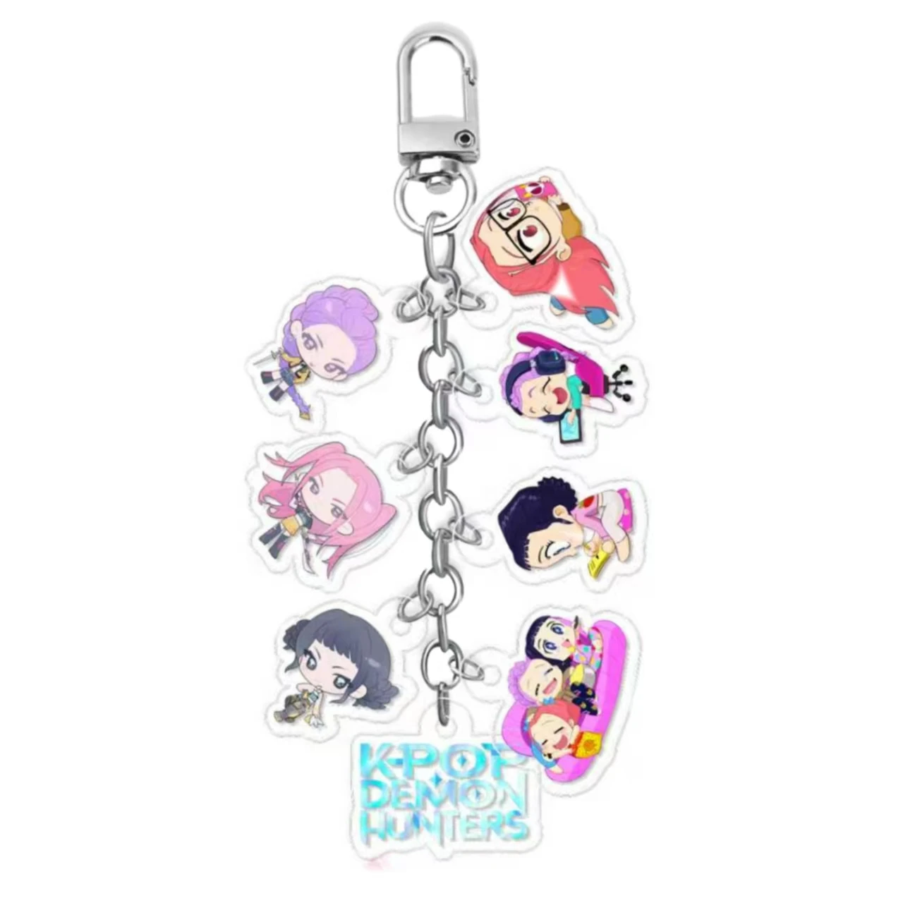 مجموعة Kpop Witch Hunter Group الجديدة × مجموعة Shaka Boy Group - سلسلة مفاتيح من الأكريليك، سحر حقيبة Blue Cat Merch