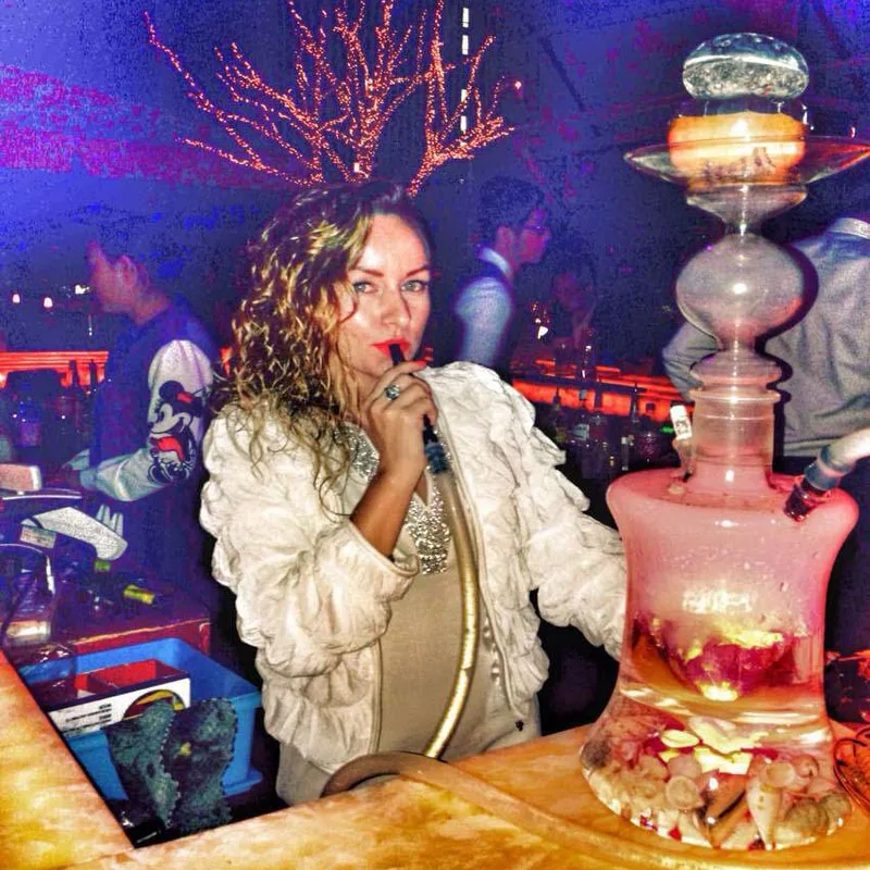 خرطوم واحد من الشيشة العربية KTV Bar الشيشة مع مصباح زجاجي ملحقات الشيشة ملحقات الشيشة الشيشة