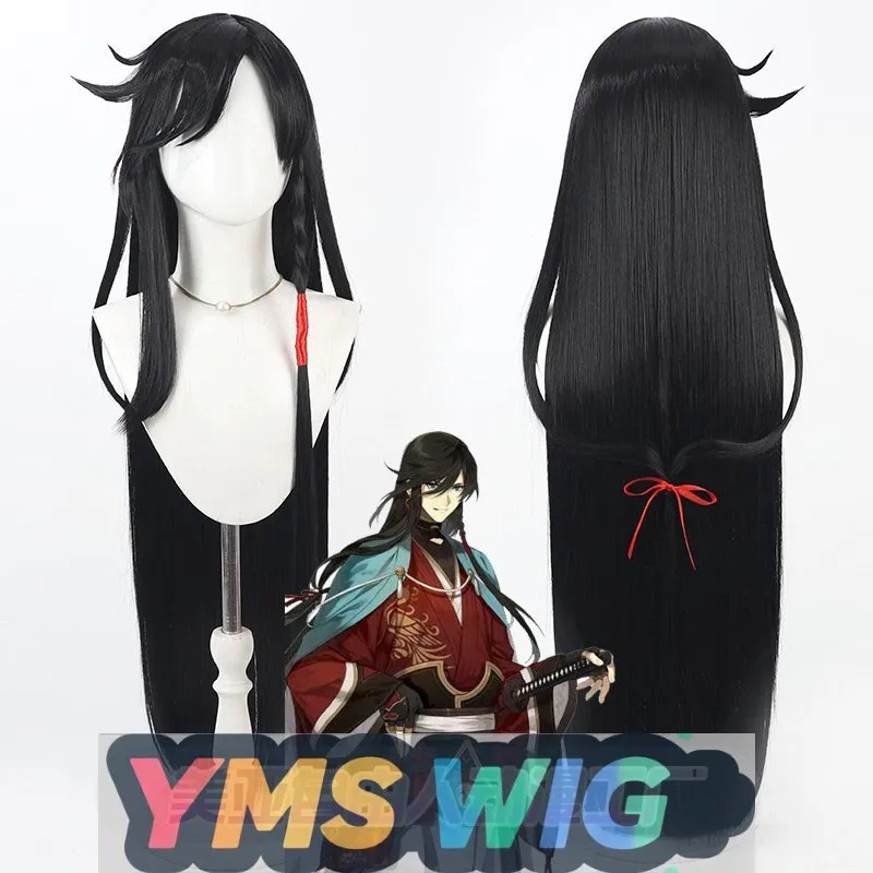 

[YMS WIG] Touken Ranbu Izuminokami Kanesada парик для косплея, длинные прямые черные волосы с имитацией кожи головы
