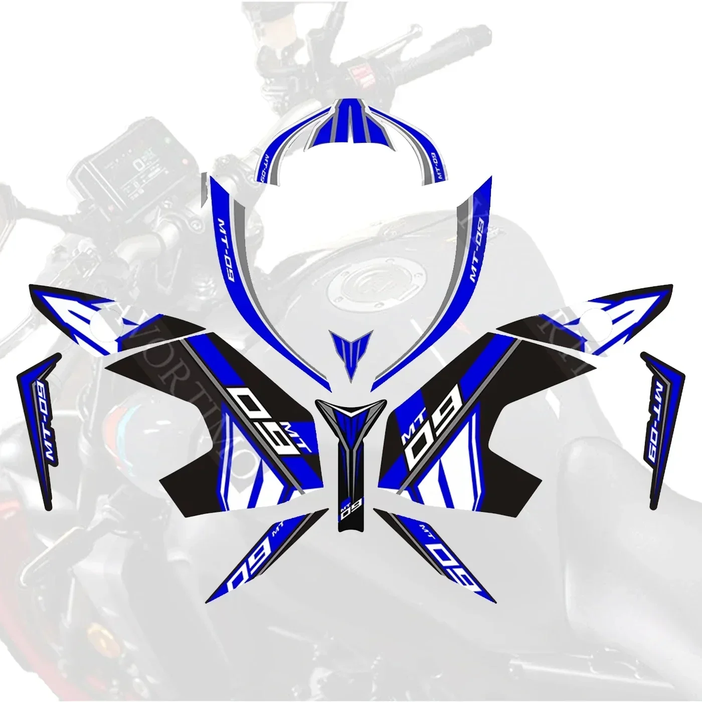 

Fit Yamaha Mt09 Mt 09 Fz Sp Motorcycle Knee Decal Fender Windshield 2017- 2021tank Pad Protector Stickers Fairing