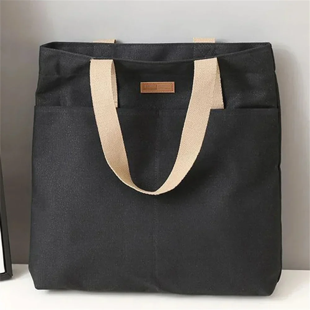 Damen-Canvas-Tragetasche mit großer Kapazität und Nähgarn, praktische Pendler-Handtasche, edle Damentasche – Detail 13