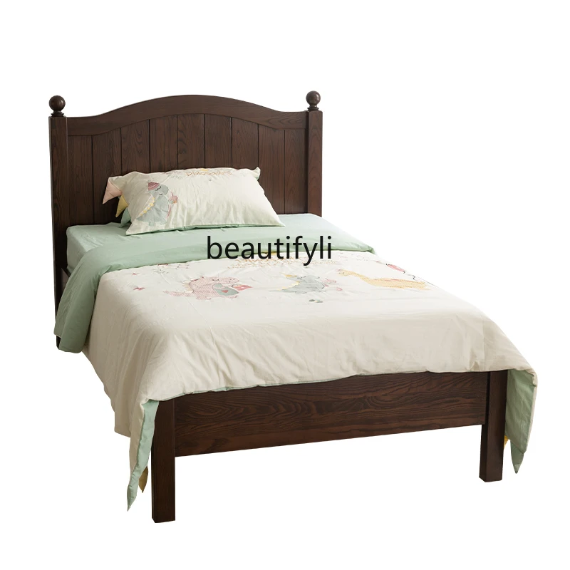 

American Solid Wood Solid Wood Bed White Bed 1.5 M Girl Boy 1.35 M Single Bed