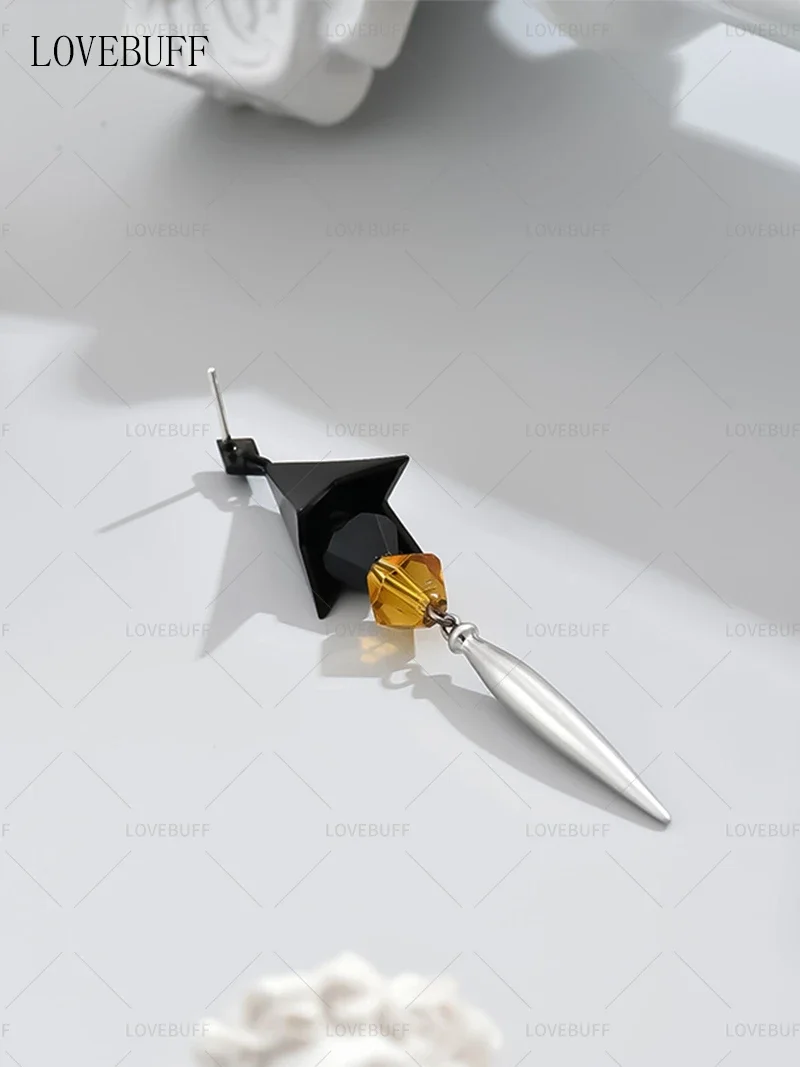 Game Anime Genshin Impact Zhongli Cosplay Accessories Colour Enamels Gold-platedbrass Stud Earrings Ear  Halloween Xmas Gift