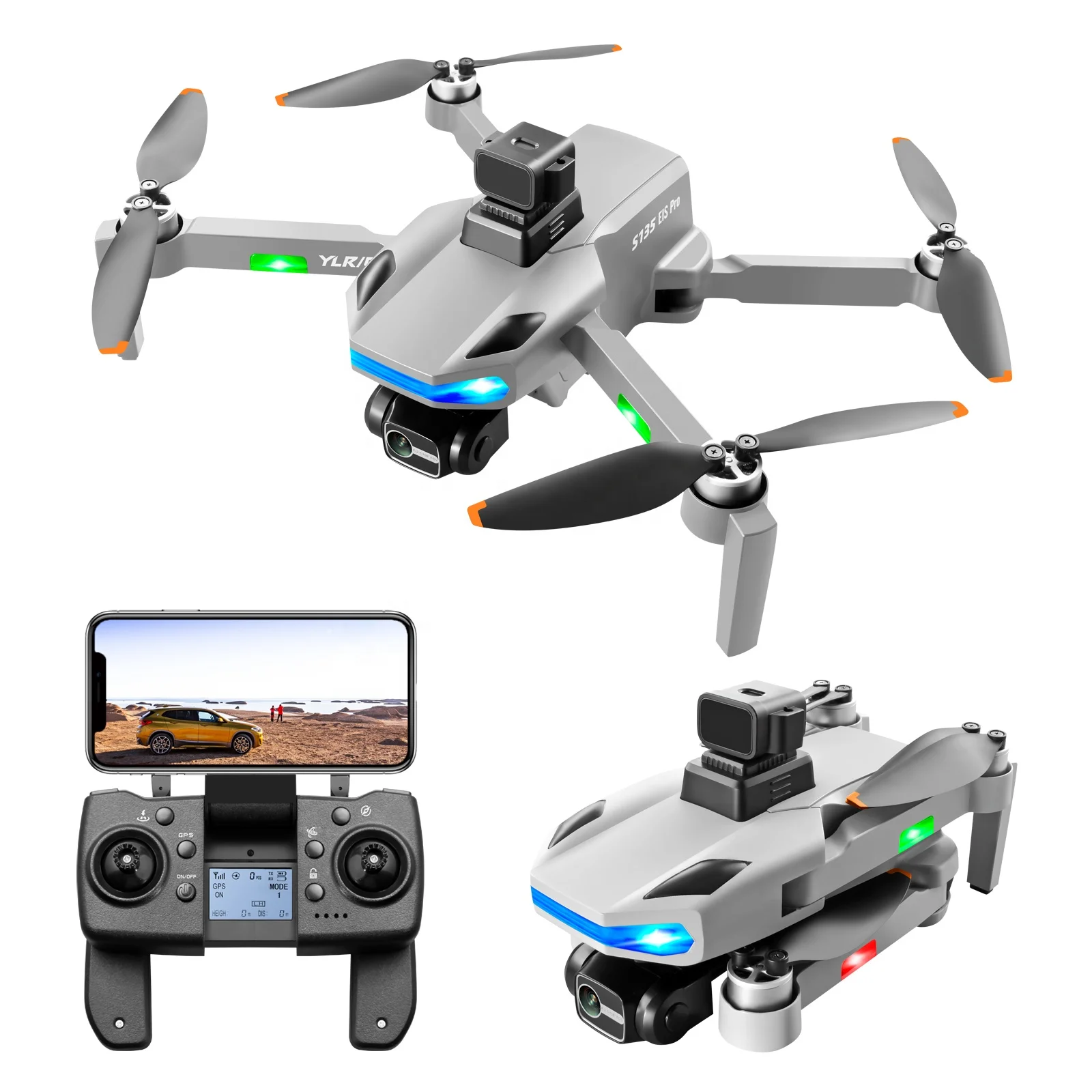 S135 Mini 3-axis PTZ UAV 25 Minutes Battery Life 5000M Long Range Flying RC Brushless Motor Obstacle Avoidance 8K Camera GPS