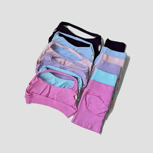 Sexy cuello Halter parte de atrás bonita sujetador de cintura alta melocotón pantalones cortos deportivos traje Pilates entrenamiento gimnasio Fitness sujetador entrenamiento ropa deportiva