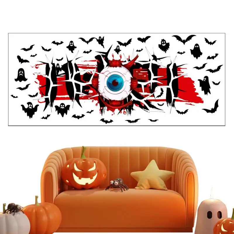 

2024 Creative Halloween 3D Ghost Hand Grabbing Wall Sticker Party Decor Wall Horror Ghost Floor Decal Mural Mall Home Decoration