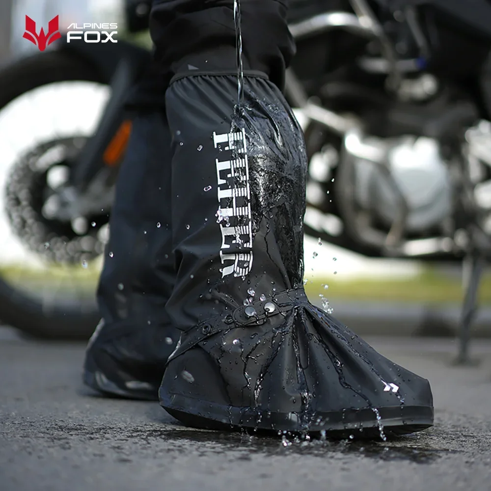 

High Tube Motorbike Rain Shoe Covers Waterproof Reusable Motorcycle Cycling Bike Rain Boot Reflective Rainproof Shoes Cover