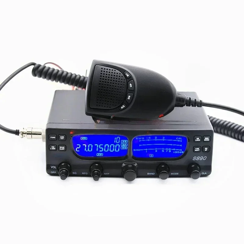 S890 AI Noise Reduce CB AM FM SSB LSB USB PA 27mhz Car Marine mobile Radio Vehicle Walkie Talkie