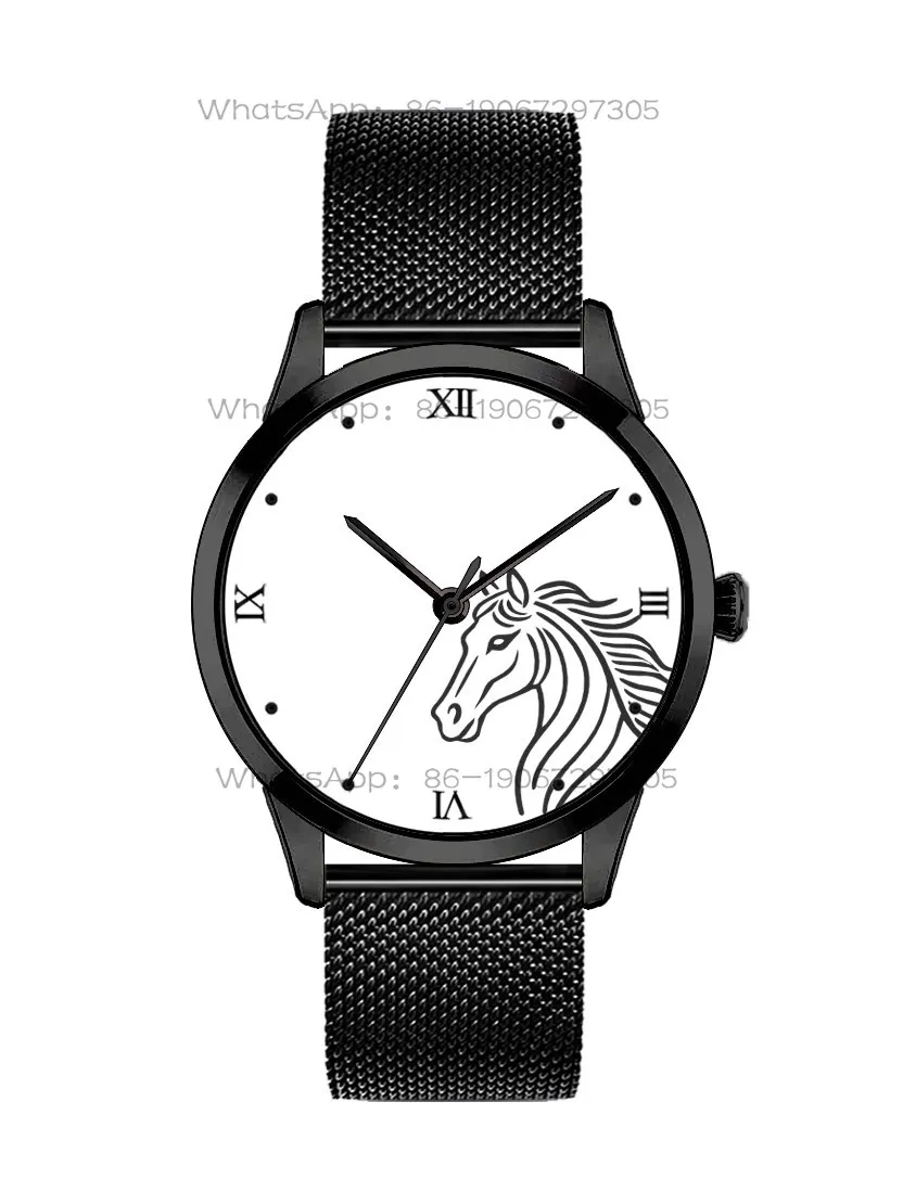 

Chinese Style 2026 Year Of The Horse Zodiac Fashion Waterproof Quartz Unisex Student Couple Watch Custom Engraving
