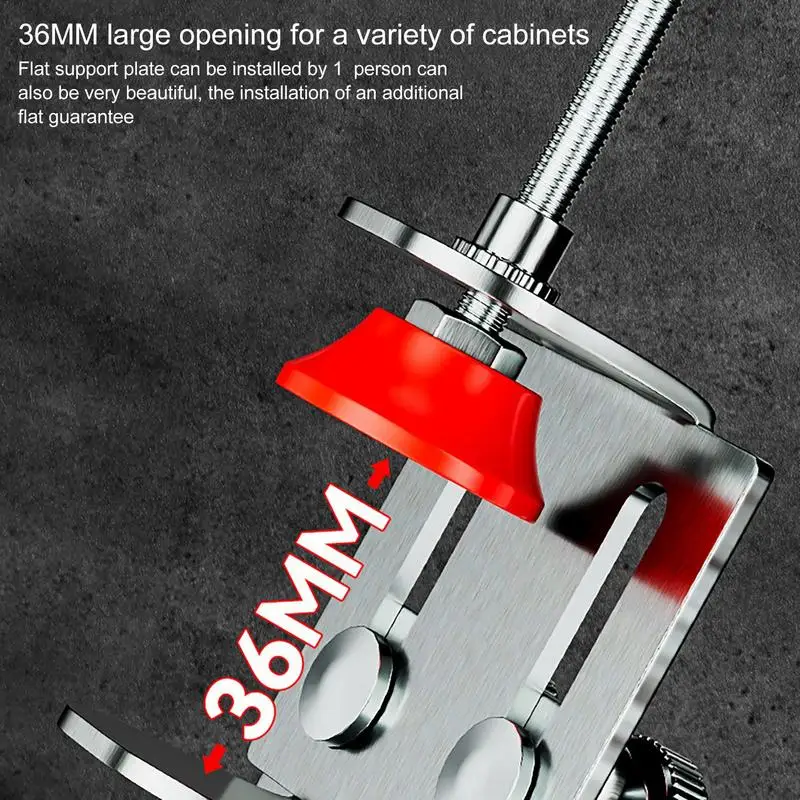 Strumento di installazione dell'armadio Scala trasparente Manopola allargata Hardware Jig Strumento di installazione dell'armadio Accessorio Maschere Rotazione liscia per