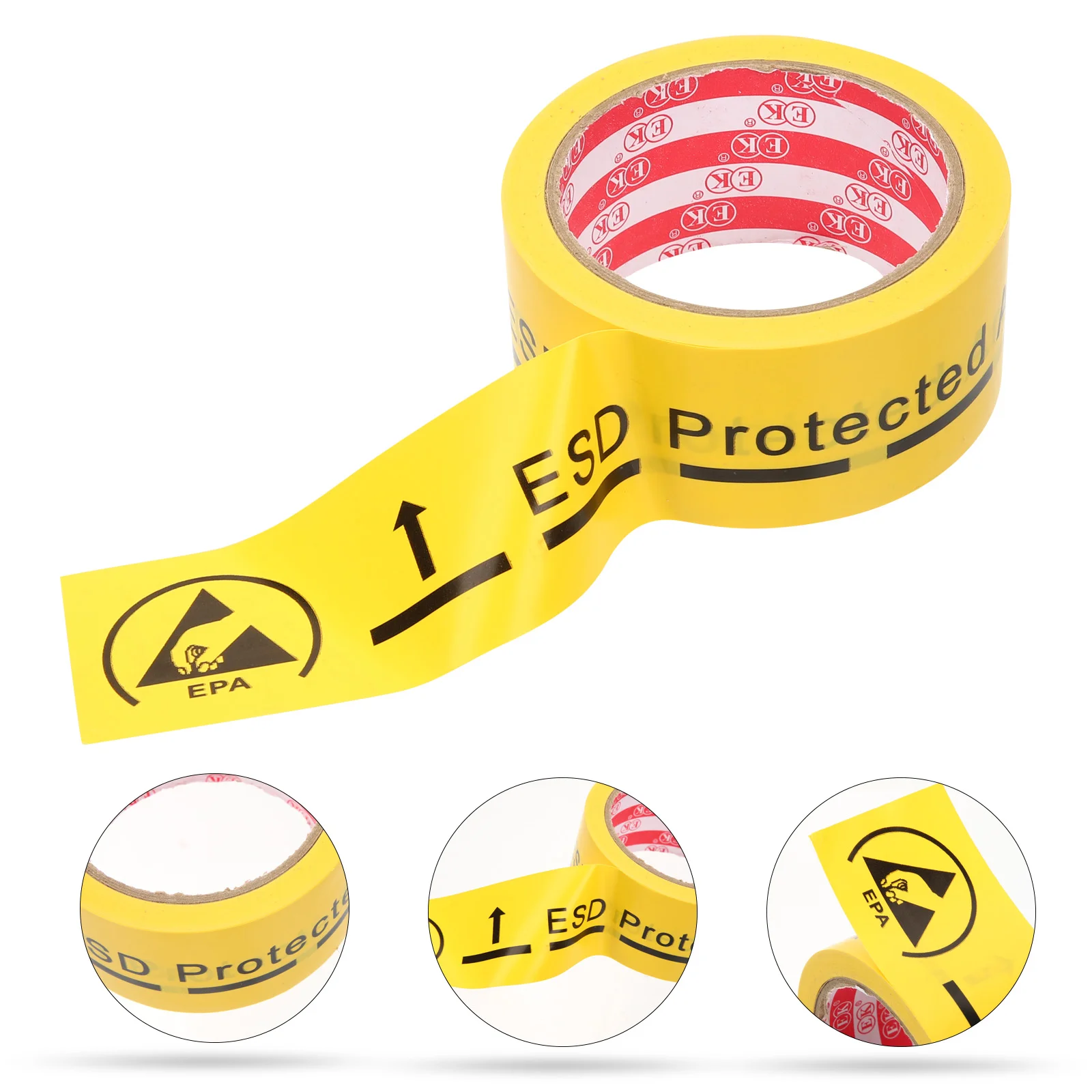 Labels Anti-static Tape Electrostatic Sticker Self Adhesive Warning Non-slip Decal Yellow