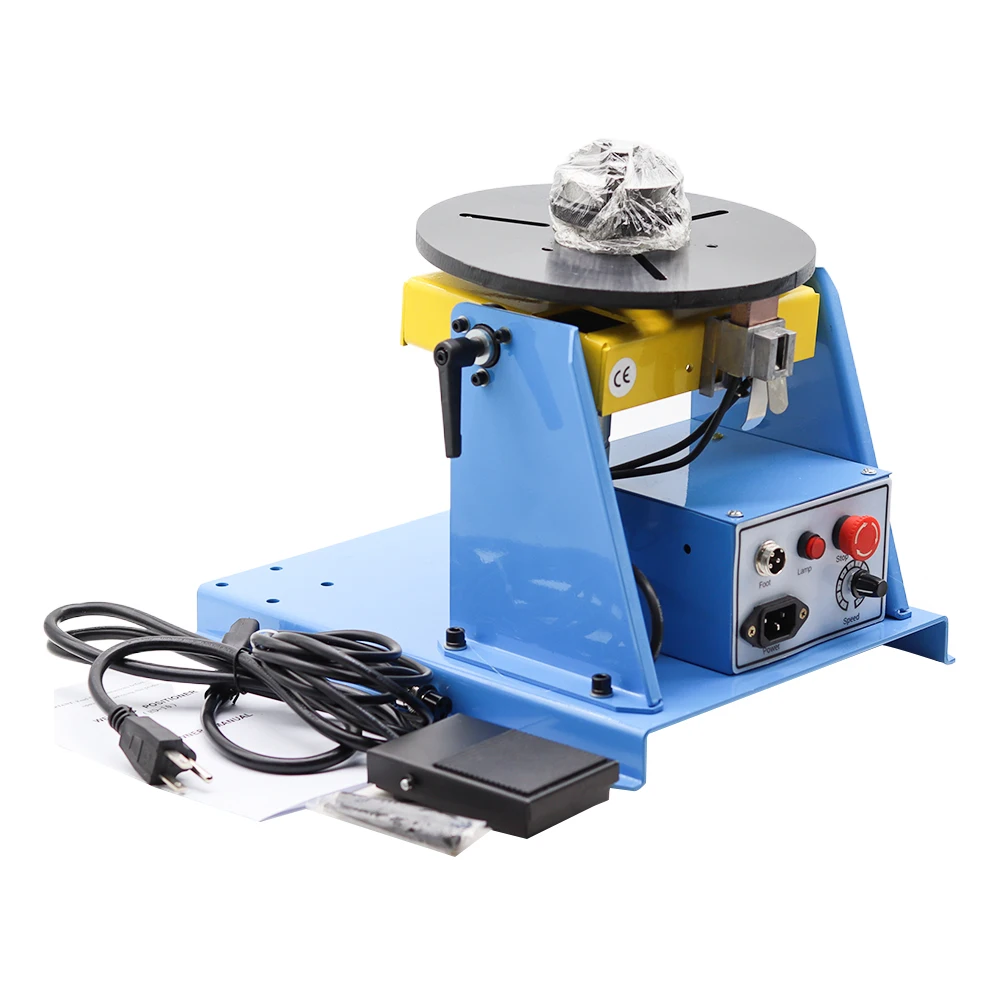 220V BY-10 10KG welding turntable rotator for pipe or circle workpiece welding positioner with K01-65 mini chuck cartridge M14