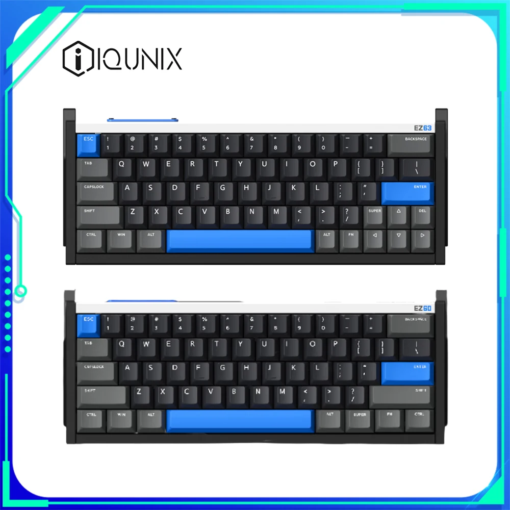 IQUNIX EZ63 EZ60 Magnetic Switch Keyboard Aluminium Alloy Wired Esports Keyboard Gasket PBT CNC 61keys 64keys Custom PC Gaming