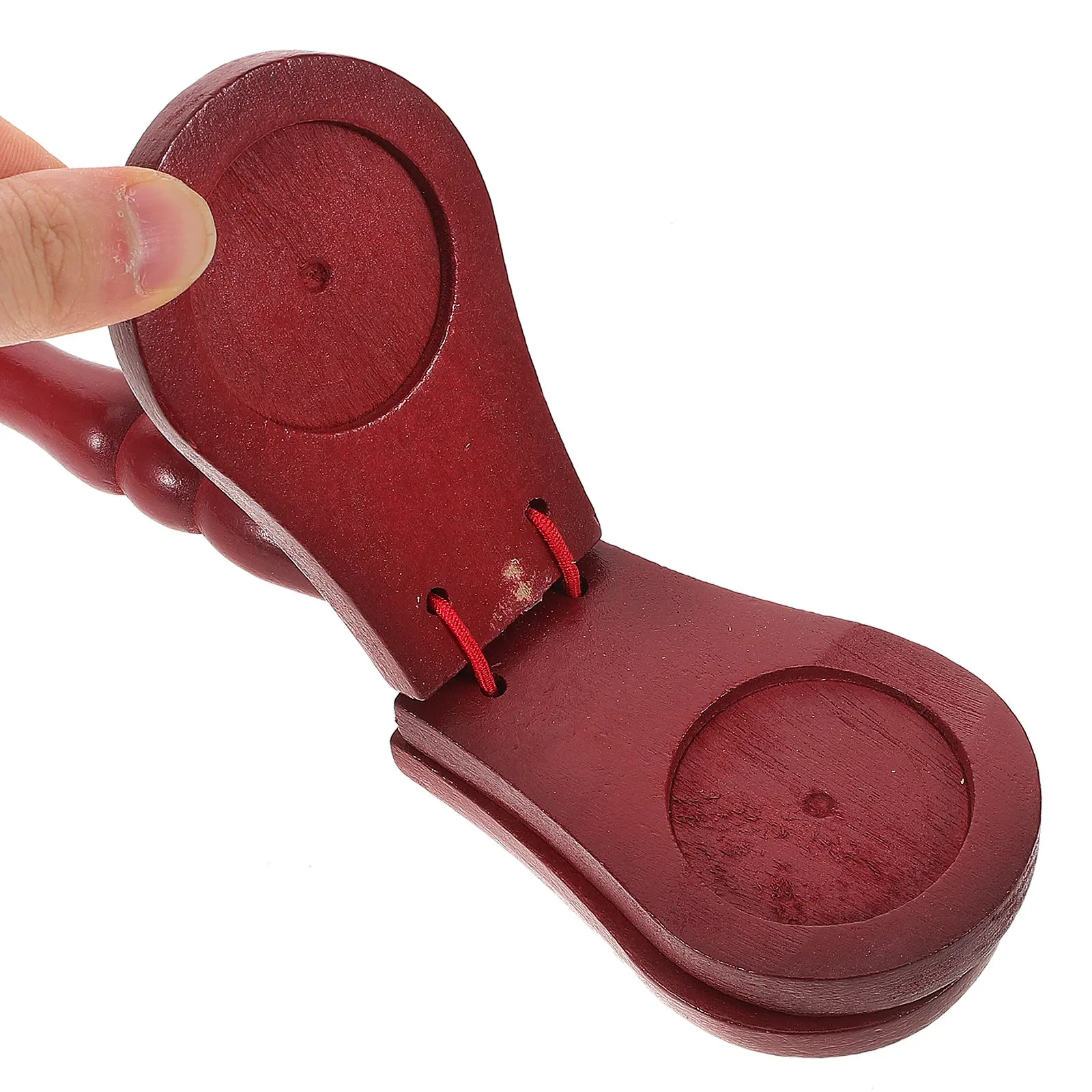 

Wooden Castanet Percussion Instrument Handheld Clear Sound Suitable for Kids Children Beginners Rhythm Music Instrument Baby