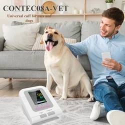 Contec Veterinary Equipment 08A-VET Digital Veterinary Blood Pressure Monitor NIBP Cuff, EU,US Plug /Monitor Mouse/Cat/Dog