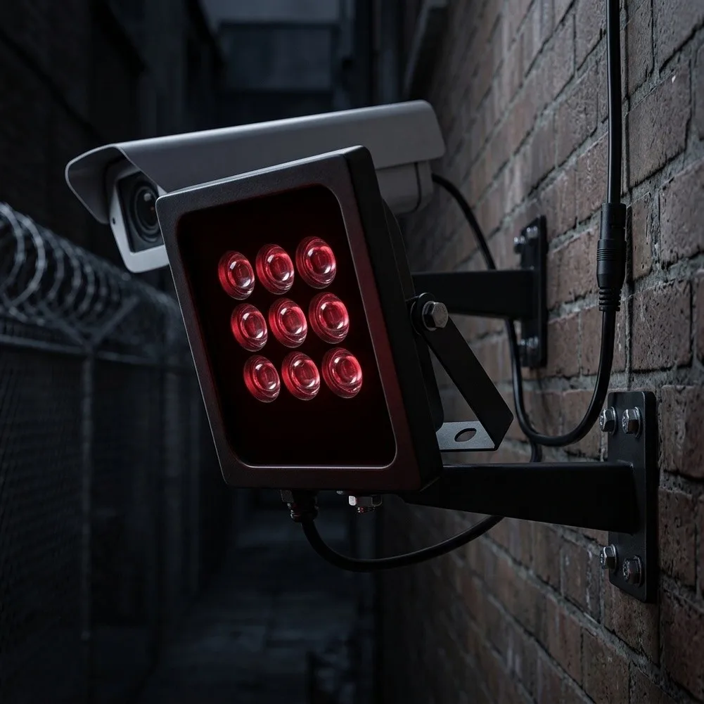 1pc 850nm Infrared For Illuminator 9LEDs Waterproof 9 Powerful IR Array LEDs For Night Vision Light For Security