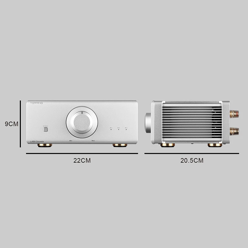 TOPPING LA90 Discrete Power Amplifier 3*XLR/TRS Inputs 2 Step Gain Settings Stereo/Mono Mode Amp