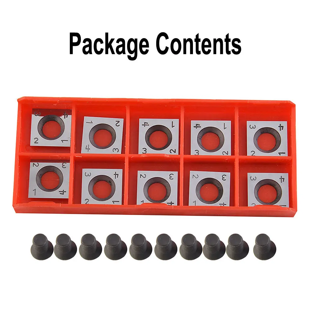 Brand New Carbide Inserts Spiral Planer Lathe Power Tools Square Straight Face Turning With Screws Easy Operation