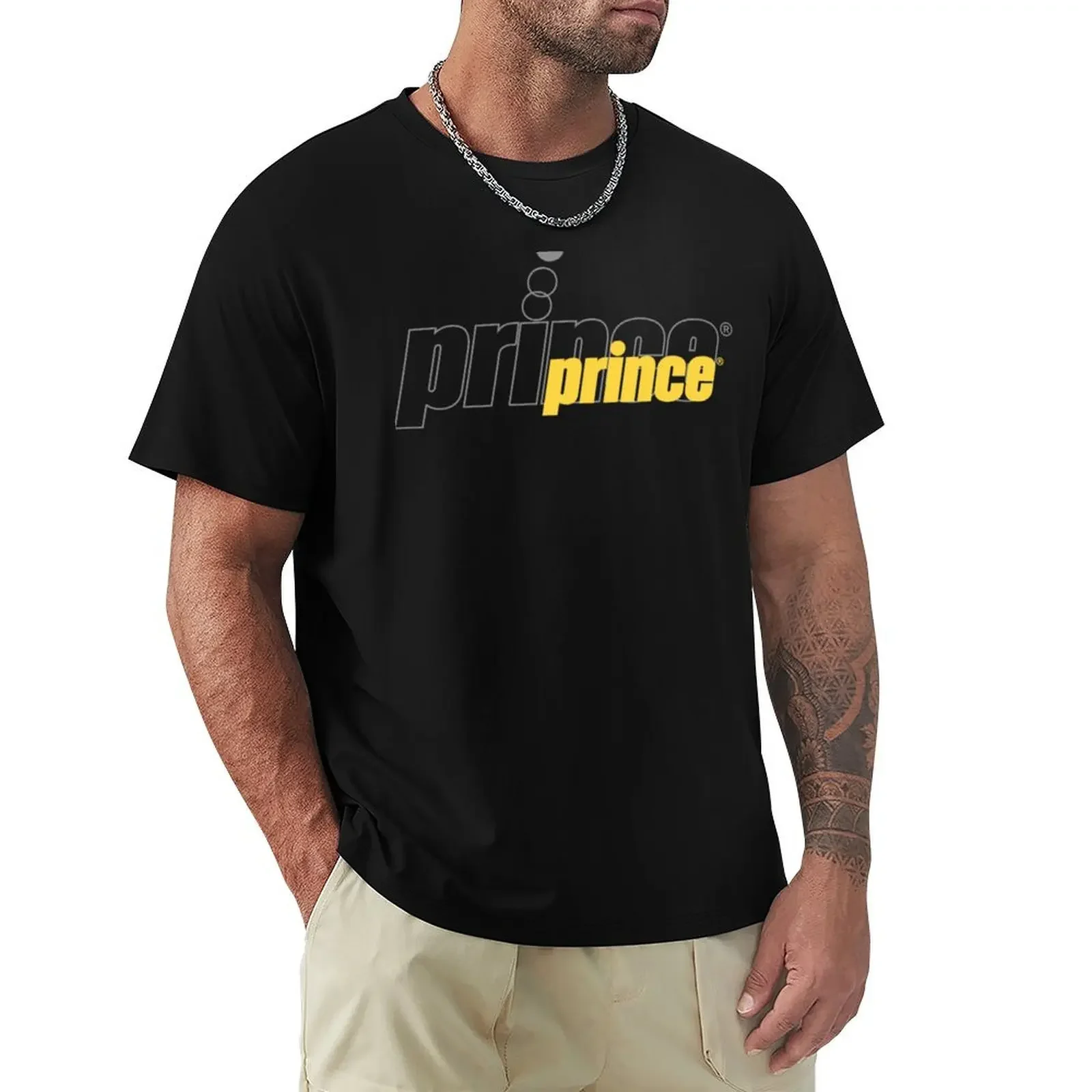 

Prince Tennis Classic Yellow T-Shirt vintage t shirts shirts graphic sweat t shirt for men