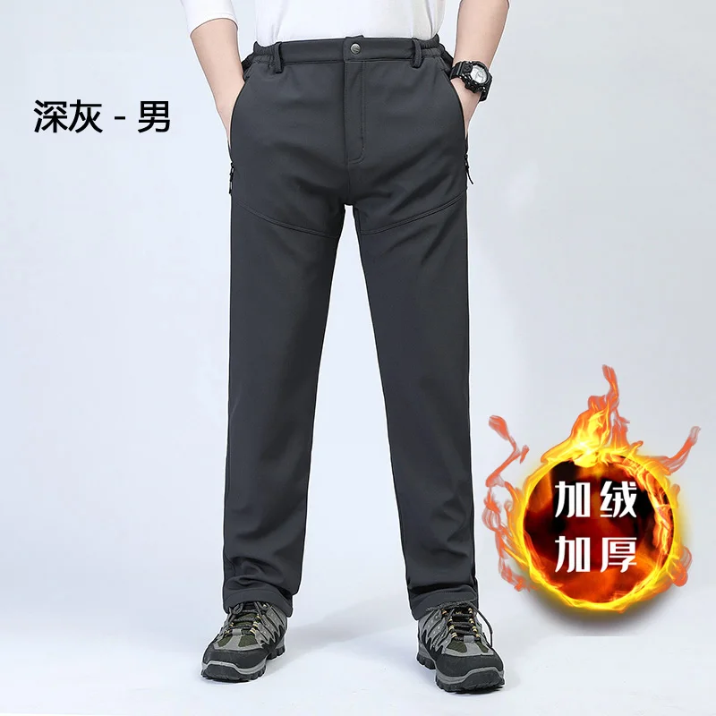 

Новые уличные брюки, весенне-осенне-зимние толстые бархатные спортивные брюки для отдыха, морозостойкие теплые прямые брюки