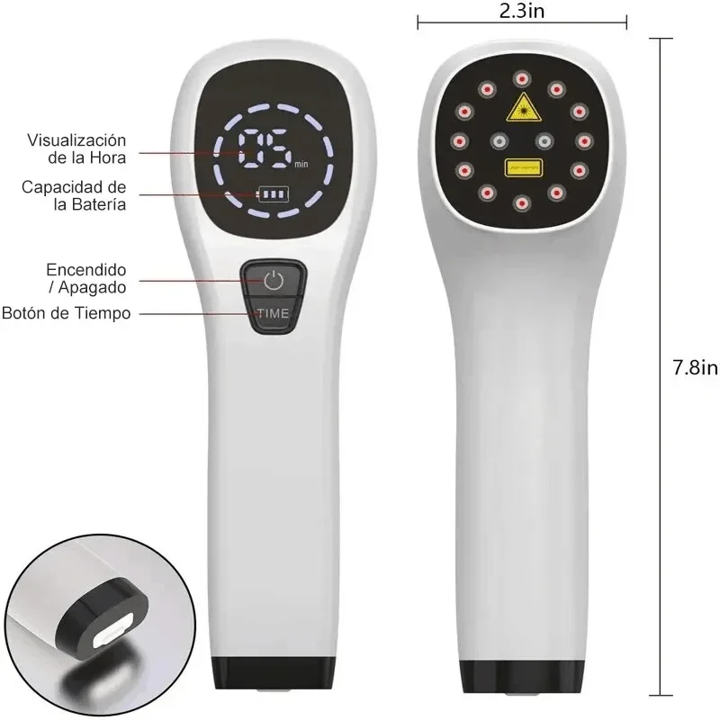 808nm&650nm Laser Therapy Device Cold Reduction Injury Muscle Health Care Handheld Physiotherapy Machine Neck Back Arthritis