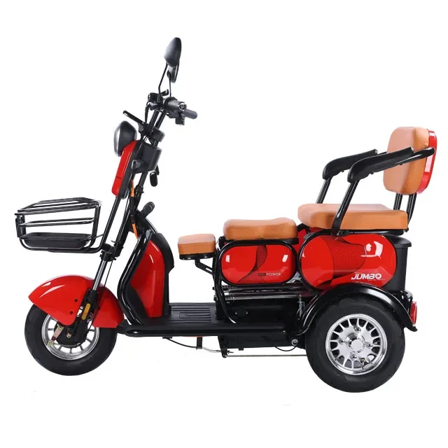 Three Wheel Electric Mobility Tricycle For Elder Passenger Tricycle Rickshaw Cargo Vehicle Steel Hebei 60V Brushless Eec 3 Hours