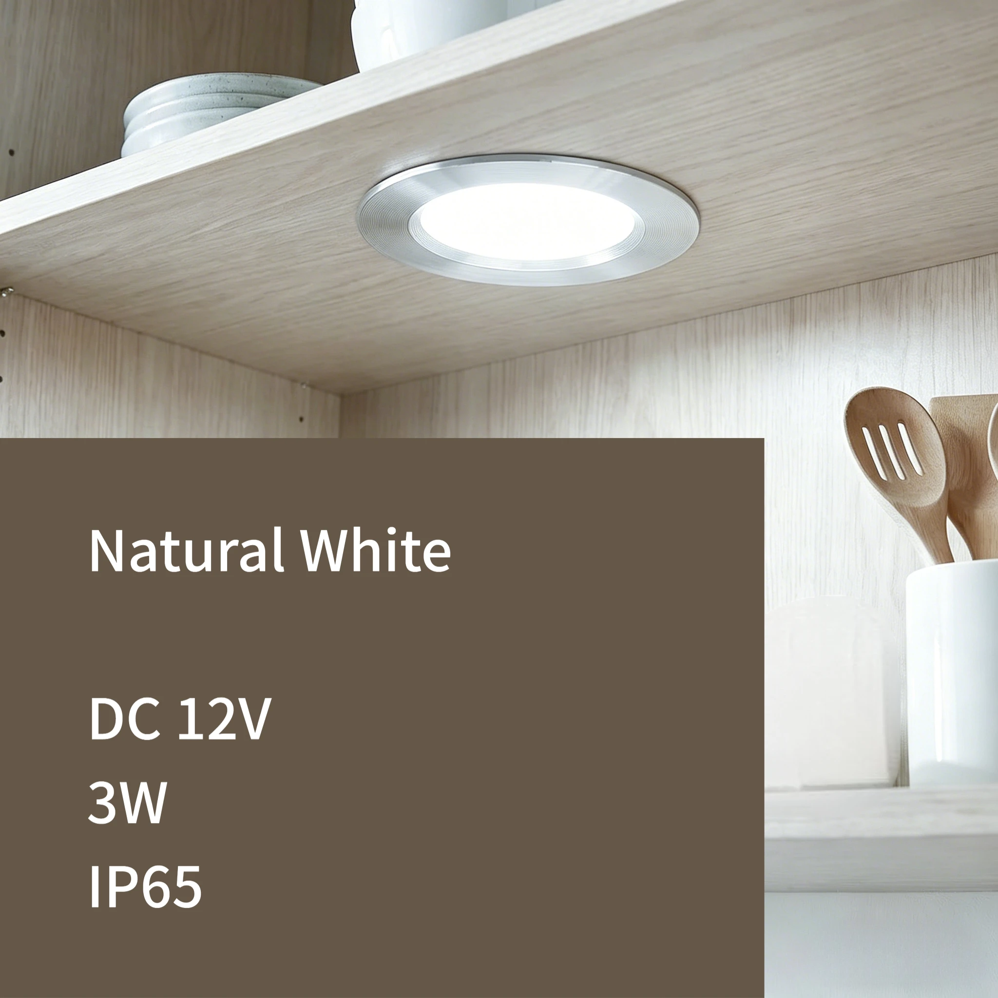 6/8/12 Stuks Led Downlight 3W DC12V Plafondlamp Inbouw Down Light Ronde Led-paneel Licht Zwart wit Zilver Dimbare Spotlight